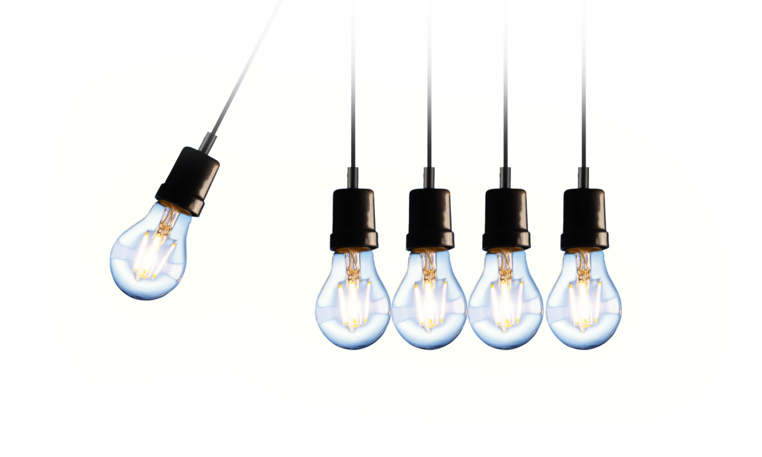 lightbulbs hanging down